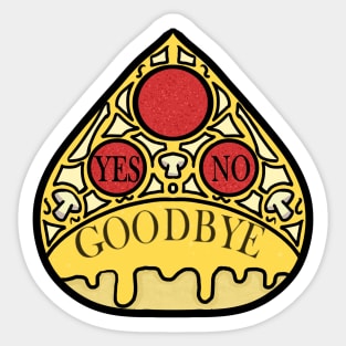 ouija board pizza planchette Sticker